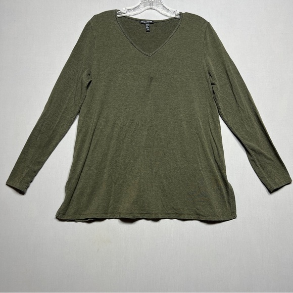 Eileen Fisher Green Long Sleeve Relaxed Tunic Size M - Picture 1 of 6